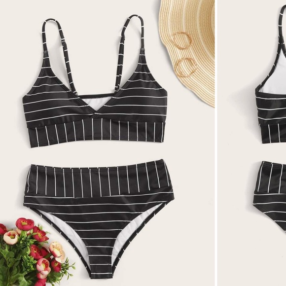 shein striped swimsuit